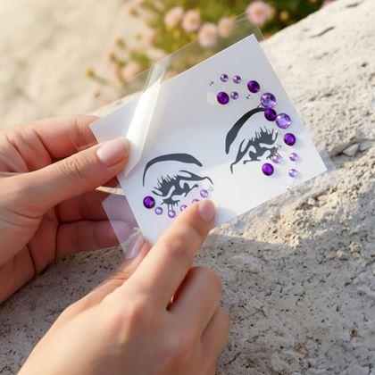 Kép valamiből Nalepovací kamínky na obličej - fialové