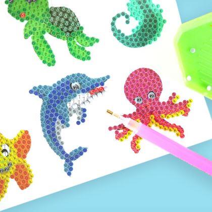 Kép valamiből Gyémántszemes kirakó matricára  -  tengeri világ