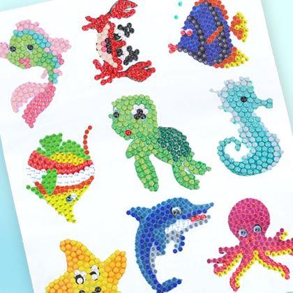 Kép valamiből Gyémántszemes kirakó matricára  -  tengeri világ