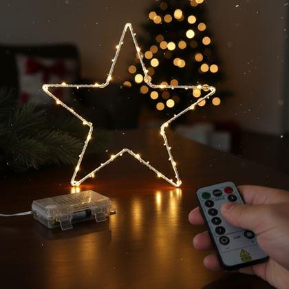 Kép valamiből Karácsonyi LED fém csillag