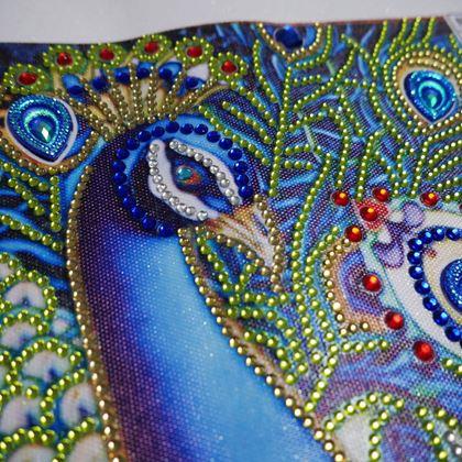 Kép valamiből Diamantové malování deluxe - páv