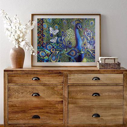 Kép valamiből Diamantové malování deluxe - páv