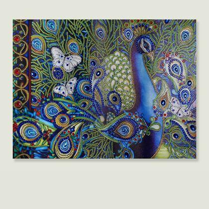 Kép valamiből Diamantové malování deluxe - páv