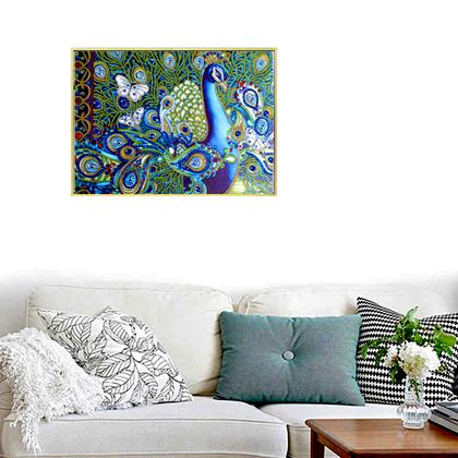 Kép valamiből Diamantové malování deluxe - páv