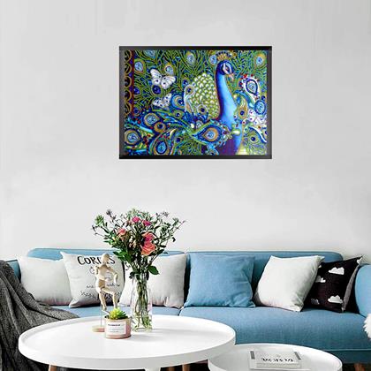 Kép valamiből Diamantové malování deluxe - páv