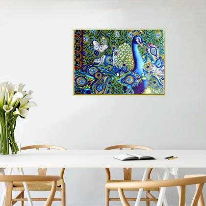 Kép valamiből Diamantové malování deluxe - páv