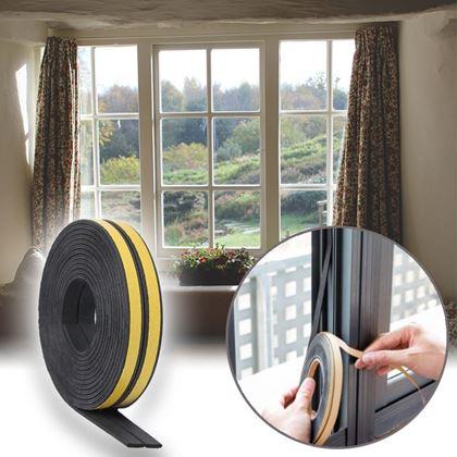 Kép valamiből Öntapadós ablak- és ajtószigetelő 2,5 m -  fekete
