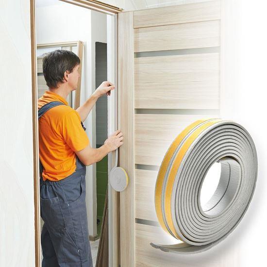 Kép valamiből Öntapadós ablak és ajtó tömítés  -  szürke
