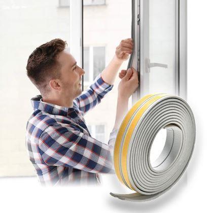 Kép valamiből Öntapadós ablak és ajtó tömítés  -  szürke