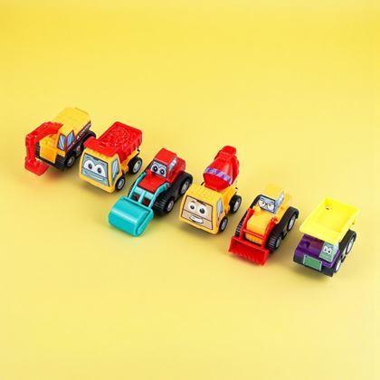 Kép valamiből 6 darabos felhúzható autó szett átlátszó táskában