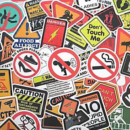 Kép valamiből Vicces és figyelmeztető matricák 49 db