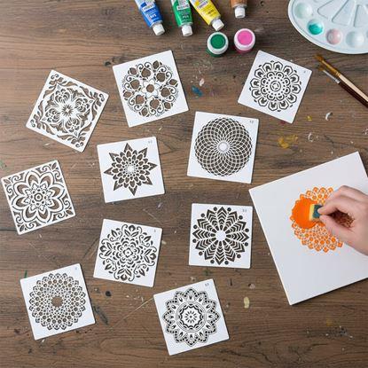 Kép Mandala festősablonok, 10 db
