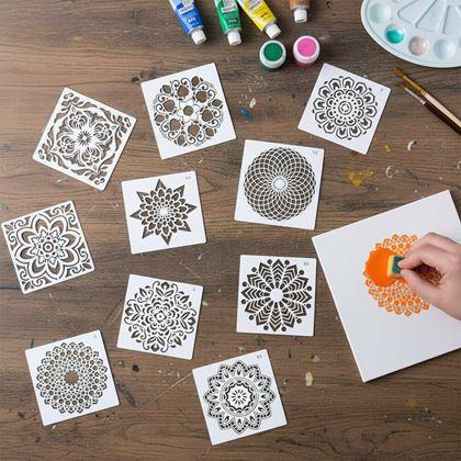Kép valamiből Mandala festősablonok, 10 db