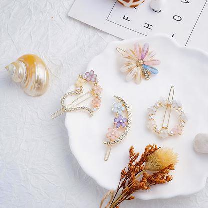 Kép Virágos hajcsatok kövekkel 4 darab