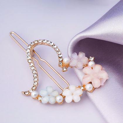 Kép valamiből Virágos hajcsatok kövekkel 4 darab