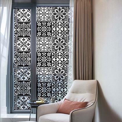 Kép valamiből Díszes ablakfólia - vintage mozaik