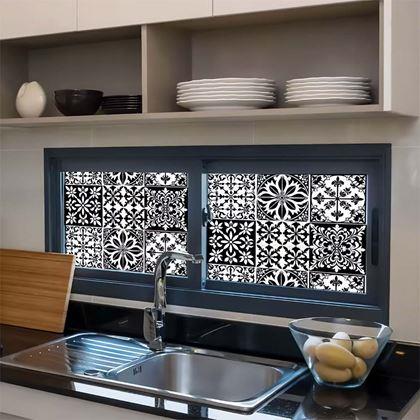 Kép valamiből Díszes ablakfólia - vintage mozaik