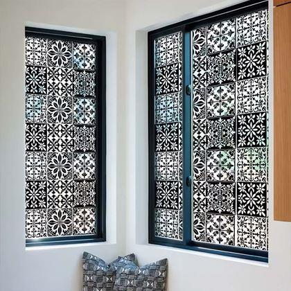 Kép valamiből Díszes ablakfólia - vintage mozaik