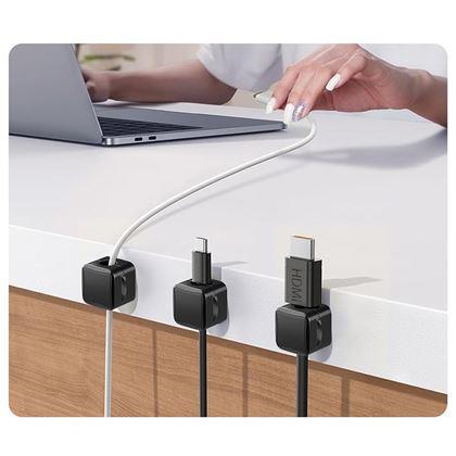 Kép valamiből Mágneses öntapadós kábelrendező tartók, 6 db