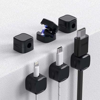 Kép valamiből Mágneses öntapadós kábelrendező tartók, 6 db