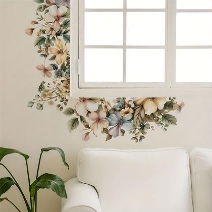 Kép valamiből Virágos falmatrica