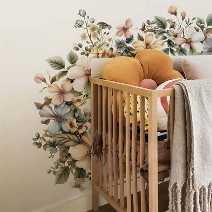 Kép valamiből Virágos falmatrica