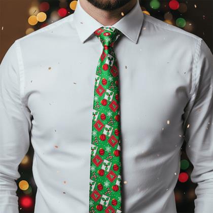 Kép valamiből Karácsonyi nyakkendő - zöld