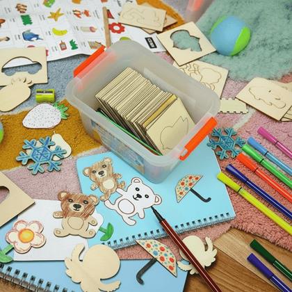 Kép valamiből Fából készült sablonok átrajzoláshoz 100 db