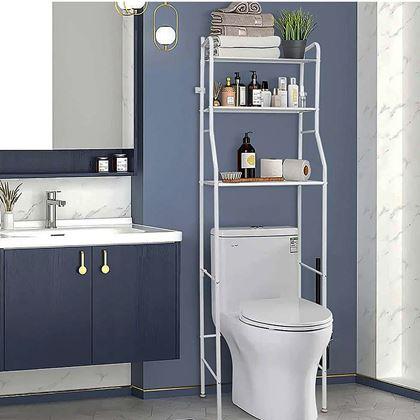 Kép valamiből WC fölé szerelhető polcos állvány - fehér