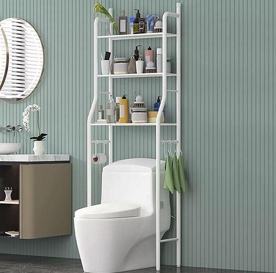 Kép valamiből WC fölé szerelhető polcos állvány - fehér
