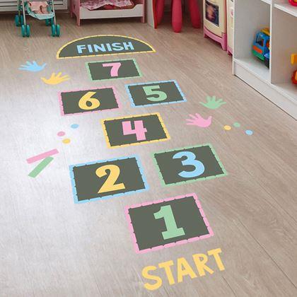 Kép valamiből Padlóra ragasztható matricák - ugróiskola