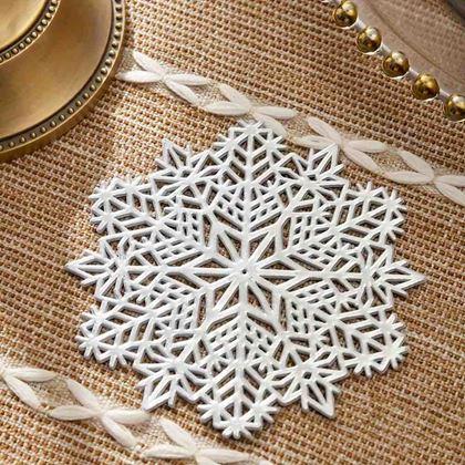 Kép valamiből Hópehely alakú poháralátét  -  ezüst