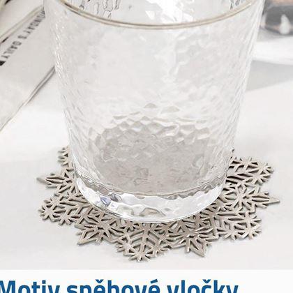 Kép valamiből Hópehely alakú poháralátét  -  ezüst