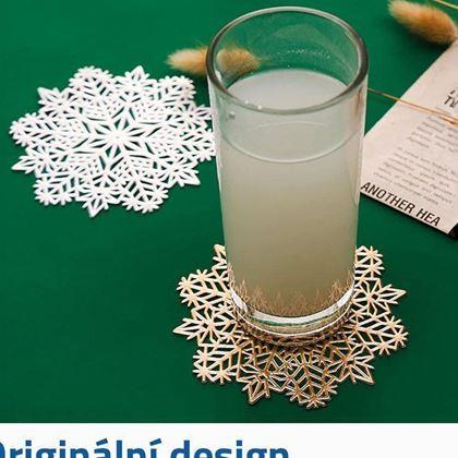 Kép valamiből Hópehely alakú poháralátét  -  ezüst