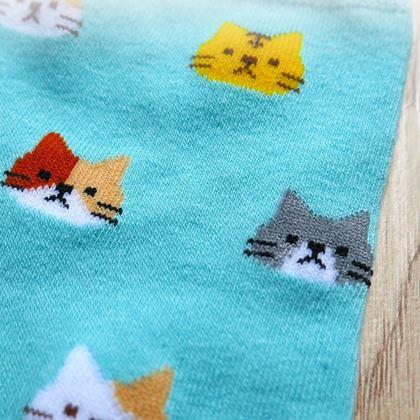 Kép valamiből Macskás zokni  -  kék