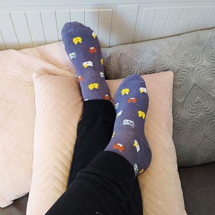 Kép valamiből Macskás zokni  -  szürke