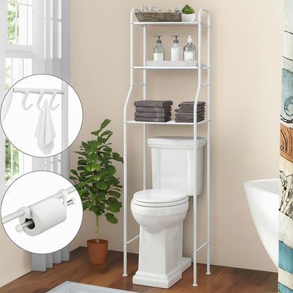 Kép valamiből WC fölé szerelhető polcos állvány - fehér