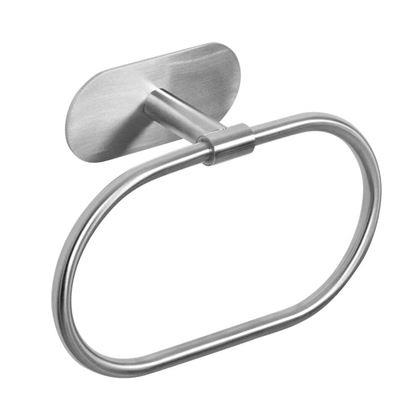 Kép valamiből Öntapadós törölközőtartó gyűrű - ezüst