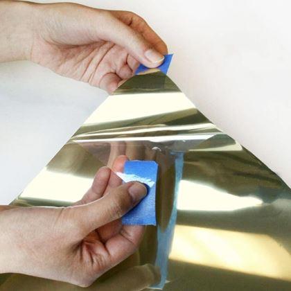 Kép valamiből Tükörfólia ablakra 200 cm  - arany