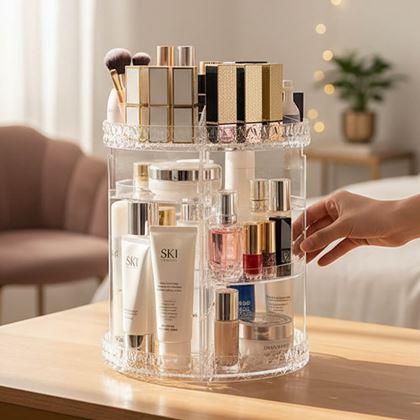 Kép valamiből Forgatható állvány kozmetikumokhoz