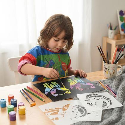 Kép valamiből Állatos festősablonok 13x13 cm 12 db