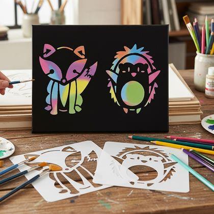 Kép valamiből Állatos festősablonok 13x13 cm 12 db