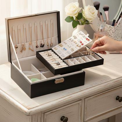 Kép valamiből Maxi ékszerdoboz  -  fekete