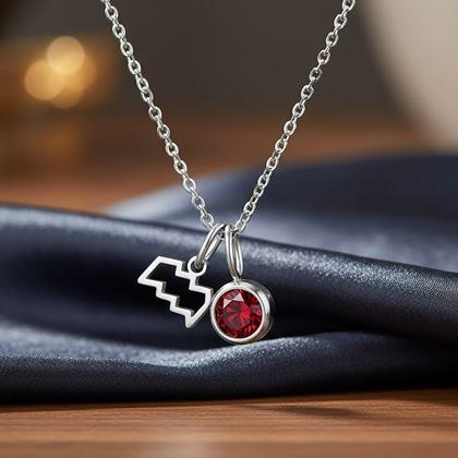 Kép valamiből Zodiákus jegyes medálos nyaklánc - Vízöntő