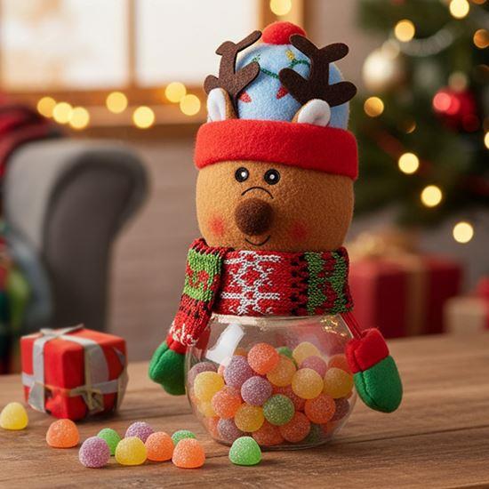 Kép valamiből Karácsonyi édességtartó doboz -  rénszarvas