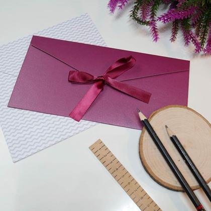 Kép valamiből Ajándék boríték szalaggal -  bordó