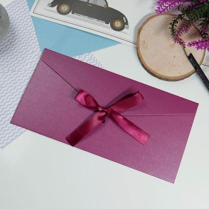 Kép valamiből Ajándék boríték szalaggal -  bordó