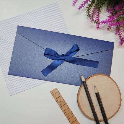 Kép valamiből Ajándék boríték szalaggal -  kék