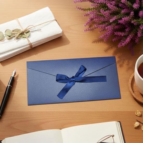 Kép valamiből Ajándék boríték szalaggal -  kék