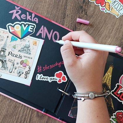 Kép valamiből Élmény napló/fotóalbum pároknak + kreatív matrica szett